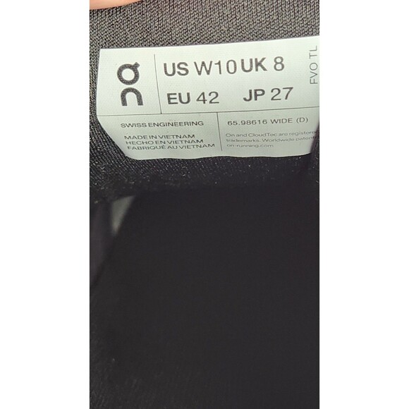 On Running Cloudgo Black/Eclipse (Wide D) 65.98616 Women's Running Shoes Sz 10 - Picture 8 of 10